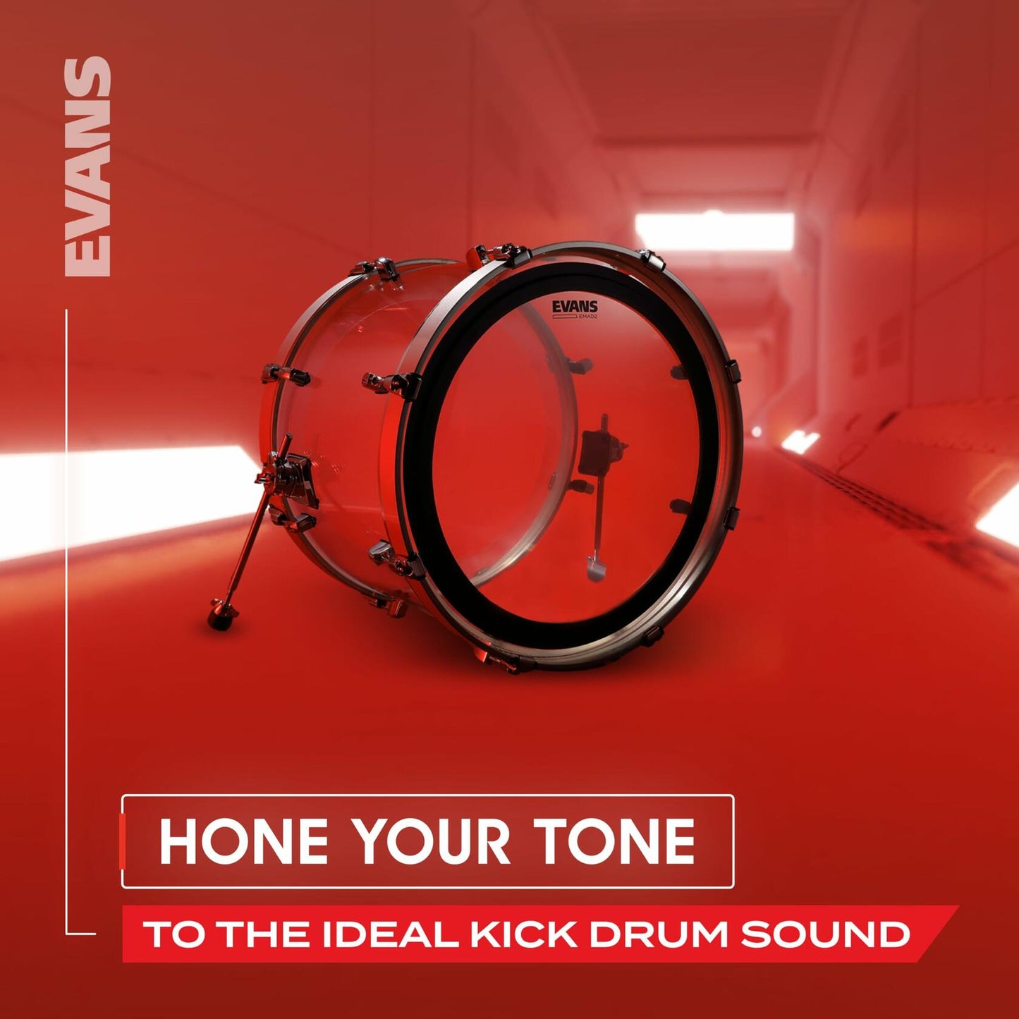Evans UV EMAD Bass Drumhead, 18 inch