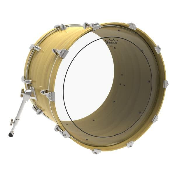 Remo PS1324-00 Clear Pinstripe Bass Drum Head (24-Inch)