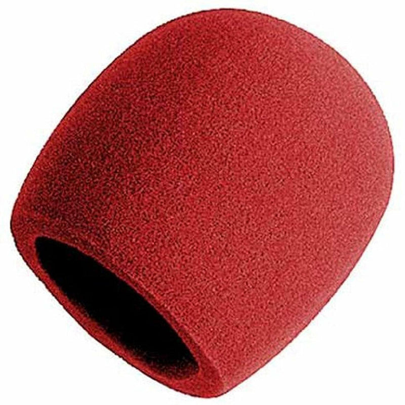 OnStage Foam Ball-Type Microphone Windscreen, Red